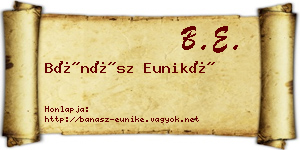 Bánász Euniké névjegykártya